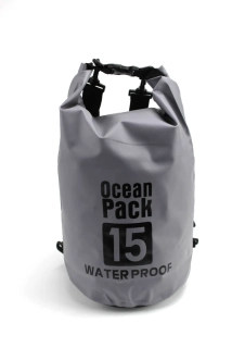 Ocean Pack, vodotesný vak 15L šedý